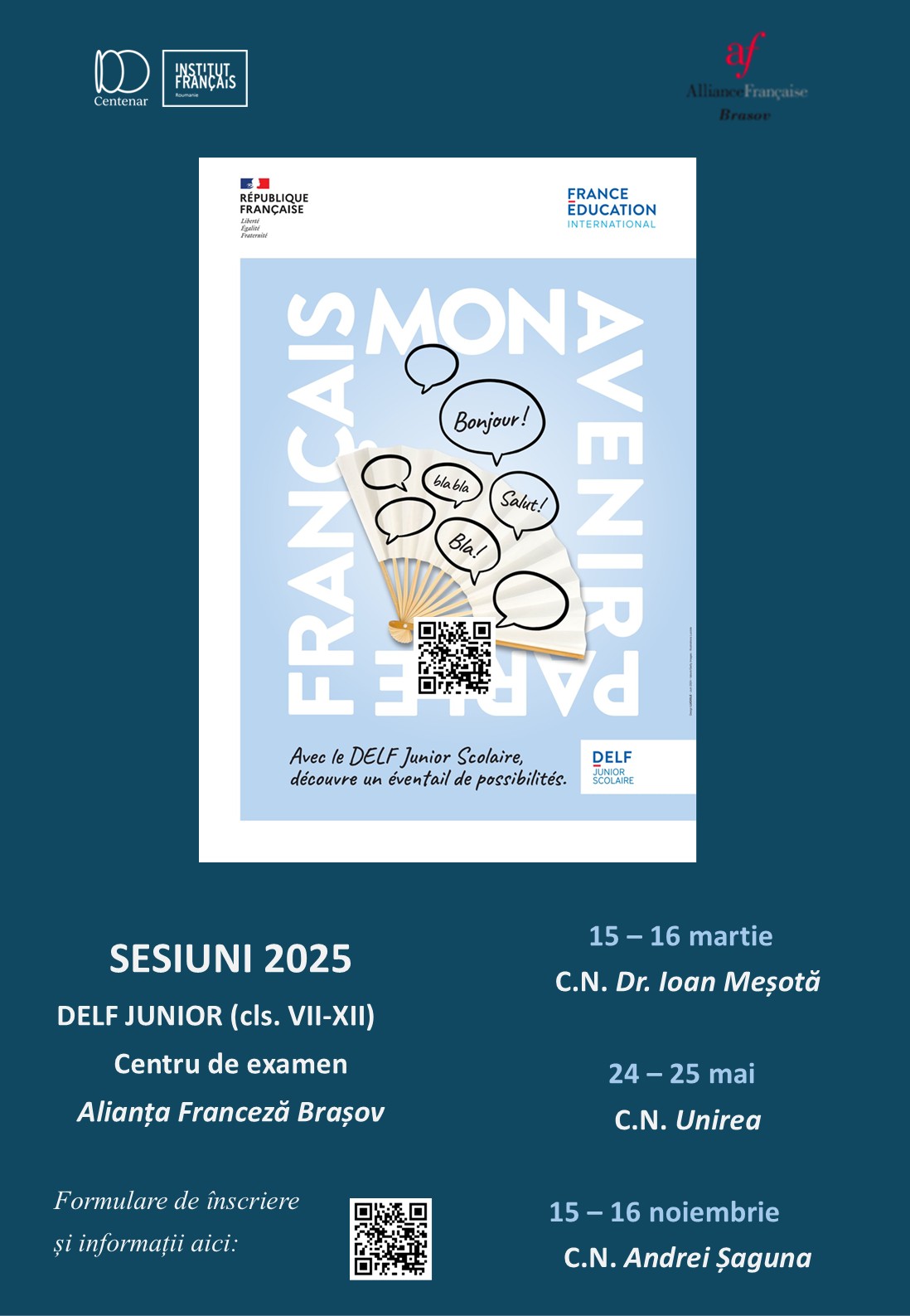 Afiș 2025 Jr fond albastru